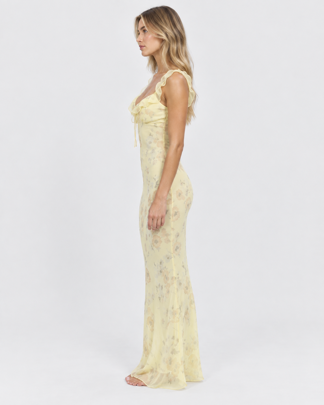 Isabella Floral Backless Sling Midi Dress