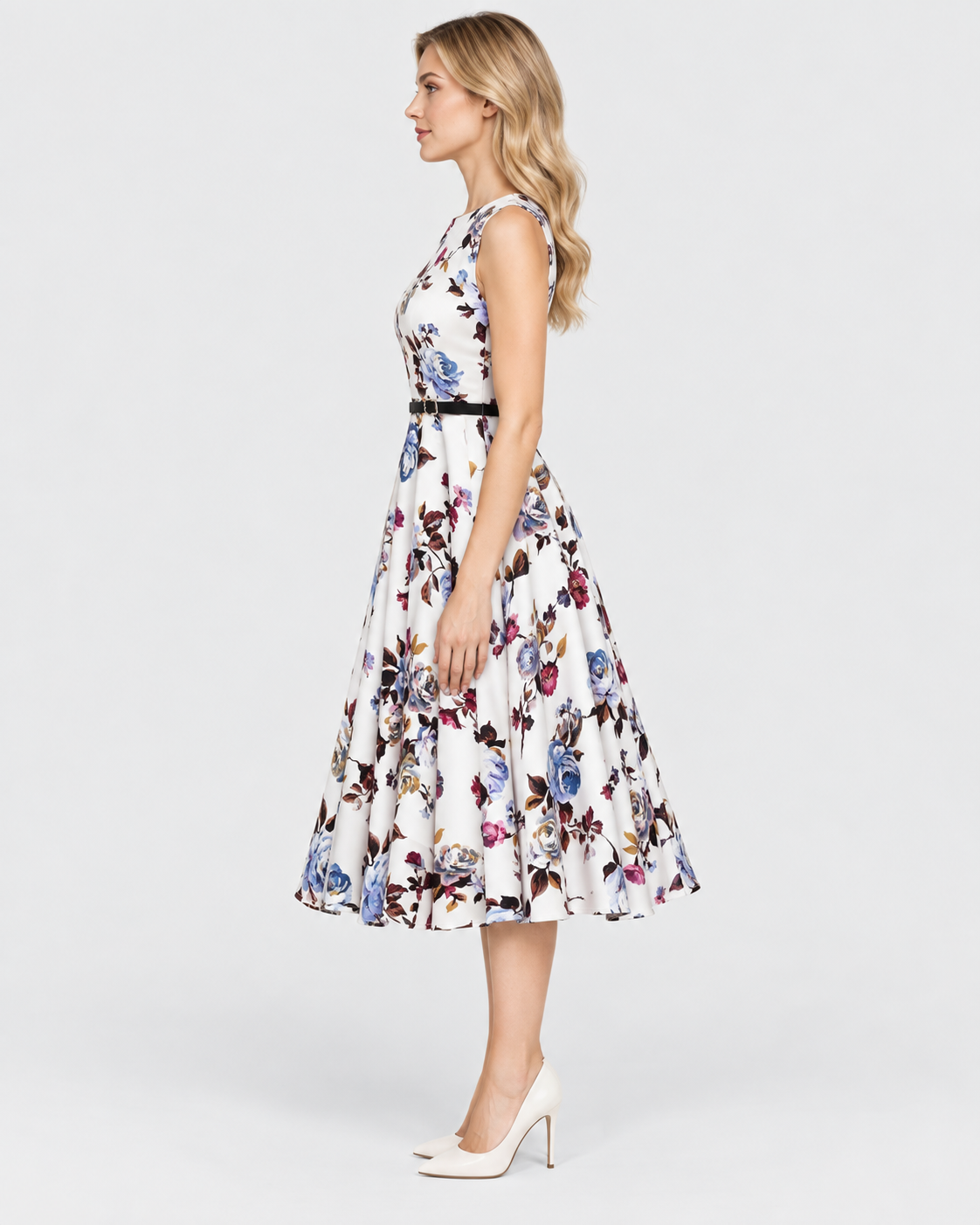 Clara Floral Vintage Swing Casual Dress