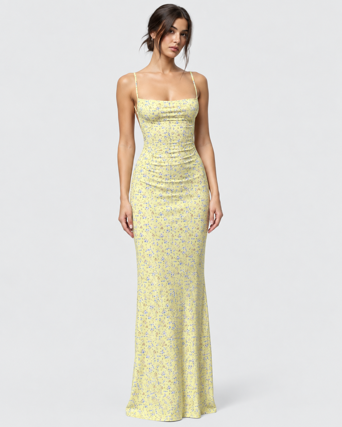 Harper Floral Spaghetti Strap Backless Maxi Dress