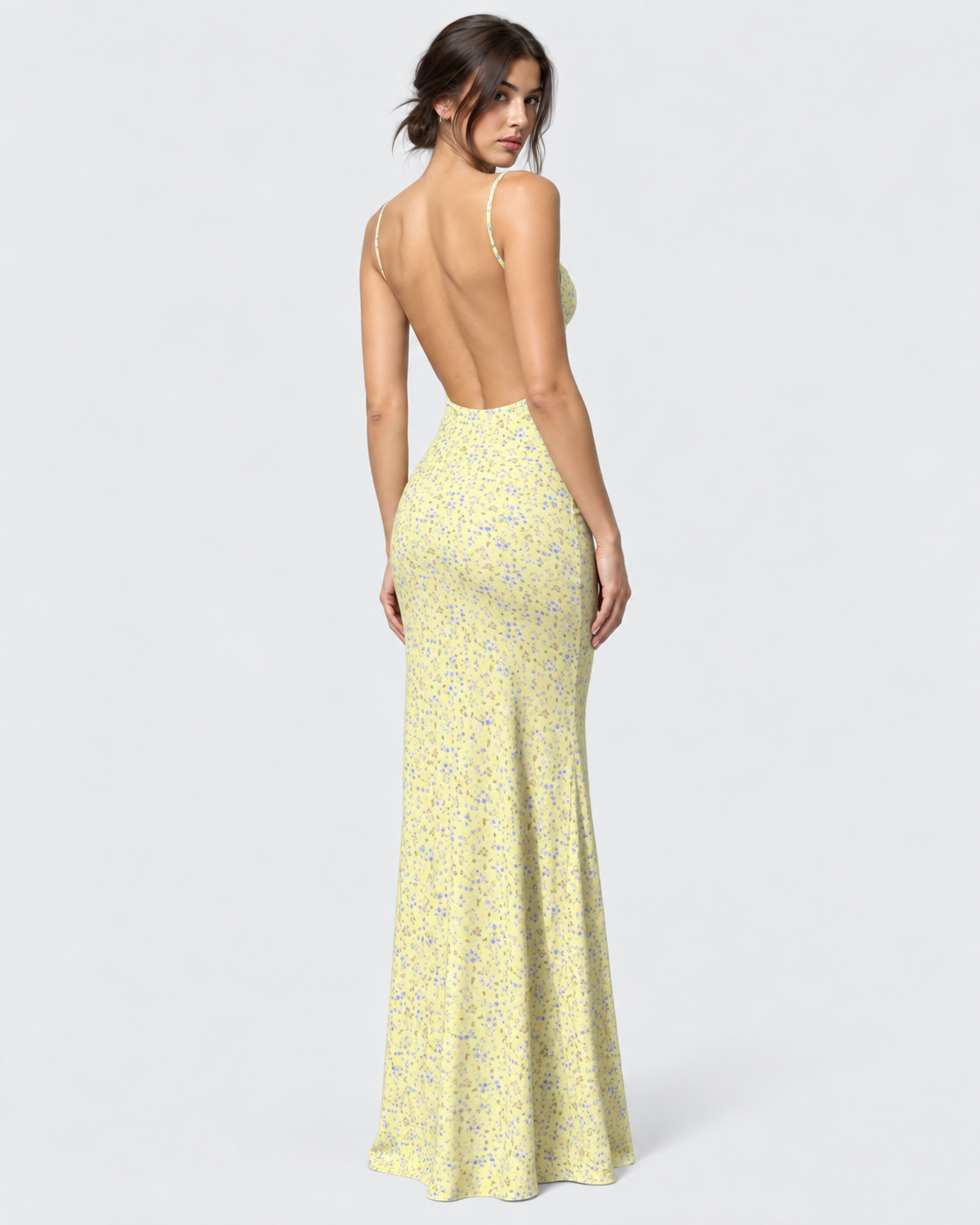 Harper Floral Spaghetti Strap Backless Maxi Dress