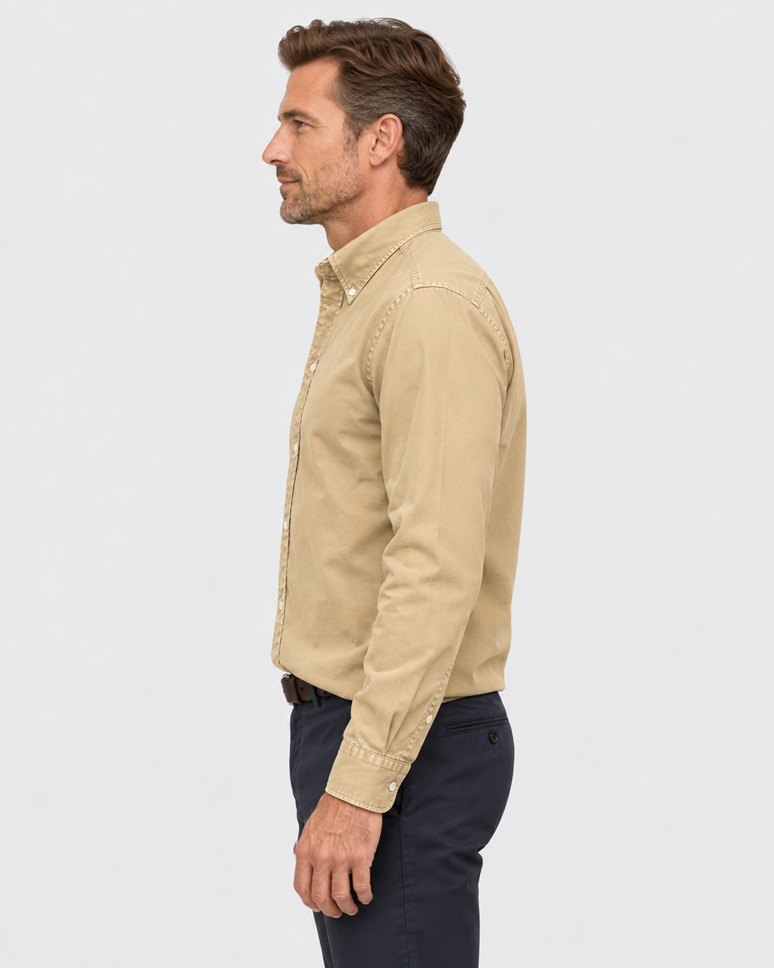 Julian Men's Regular Fit Long-Sleeve Casual Button-Down Shirt