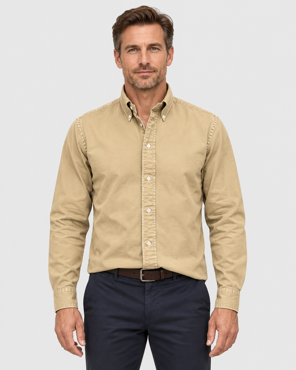 Julian Men's Regular Fit Long-Sleeve Casual Button-Down Shirt
