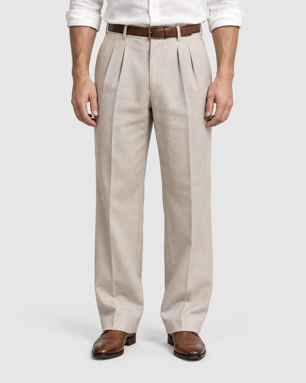 Felix Men's Classic Pleated Smart Casual Trousers