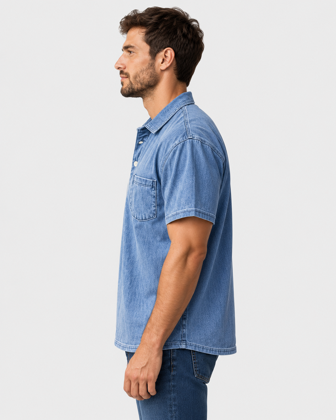 Caleb Men's Short-Sleeve Pocket Casual Polo Shirt