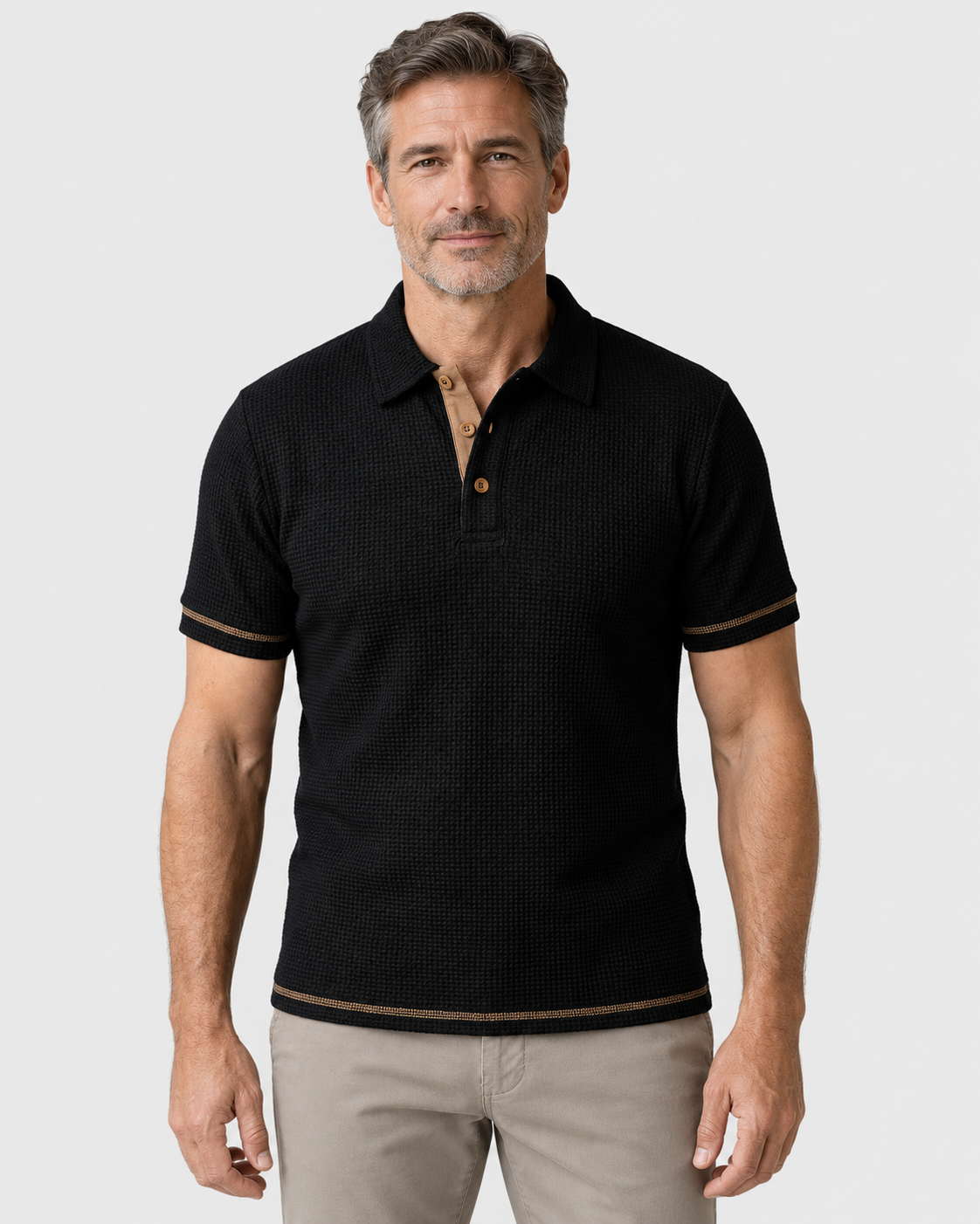 Mason Men's Refined Textured Short-Sleeve Polo Shirt
