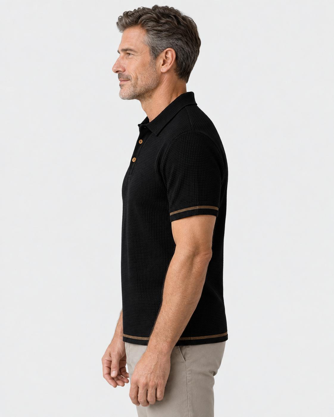 Mason Men's Refined Textured Short-Sleeve Polo Shirt
