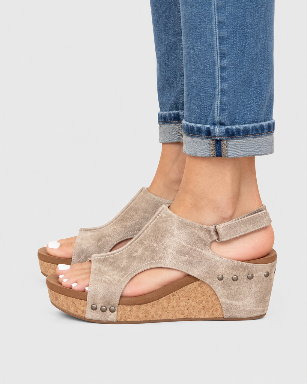 Sienna Open Toe Comfort Wedge Sandals