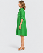 Matilda A-Line Button Front Shirt Dress