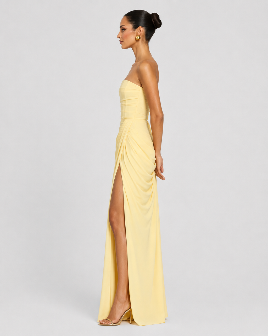 Seraphina Women's Strapless Draped Maxi Occasion Dress