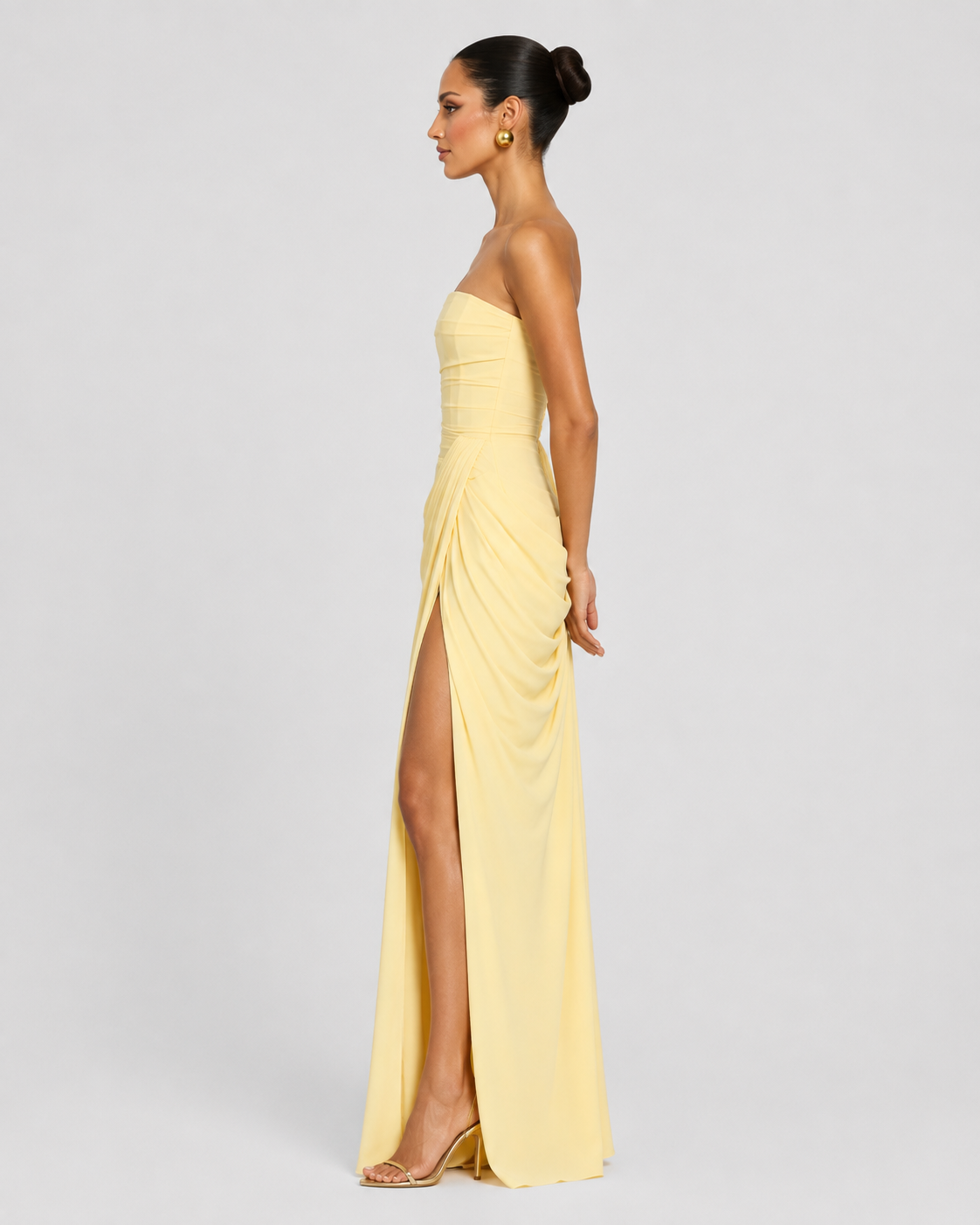 Seraphina Women's Strapless Draped Maxi Occasion Dress