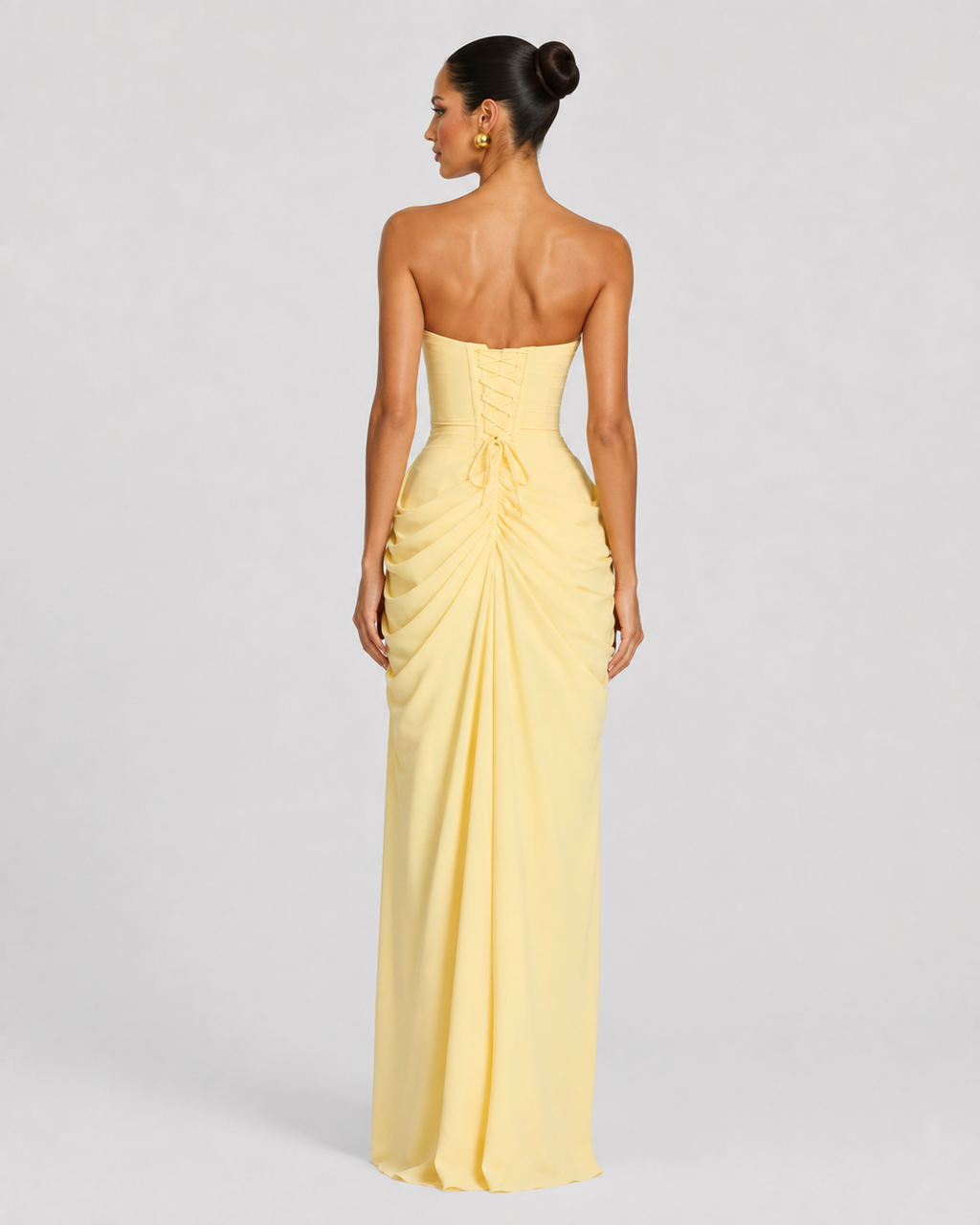 Seraphina Women's Strapless Draped Maxi Occasion Dress
