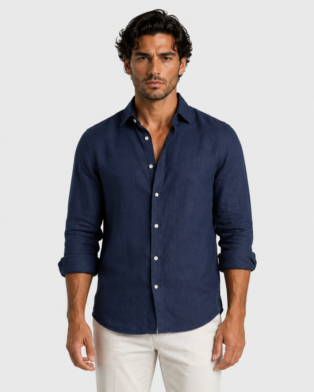 Julian Men's Casual Breathable Summer Linen Shirt