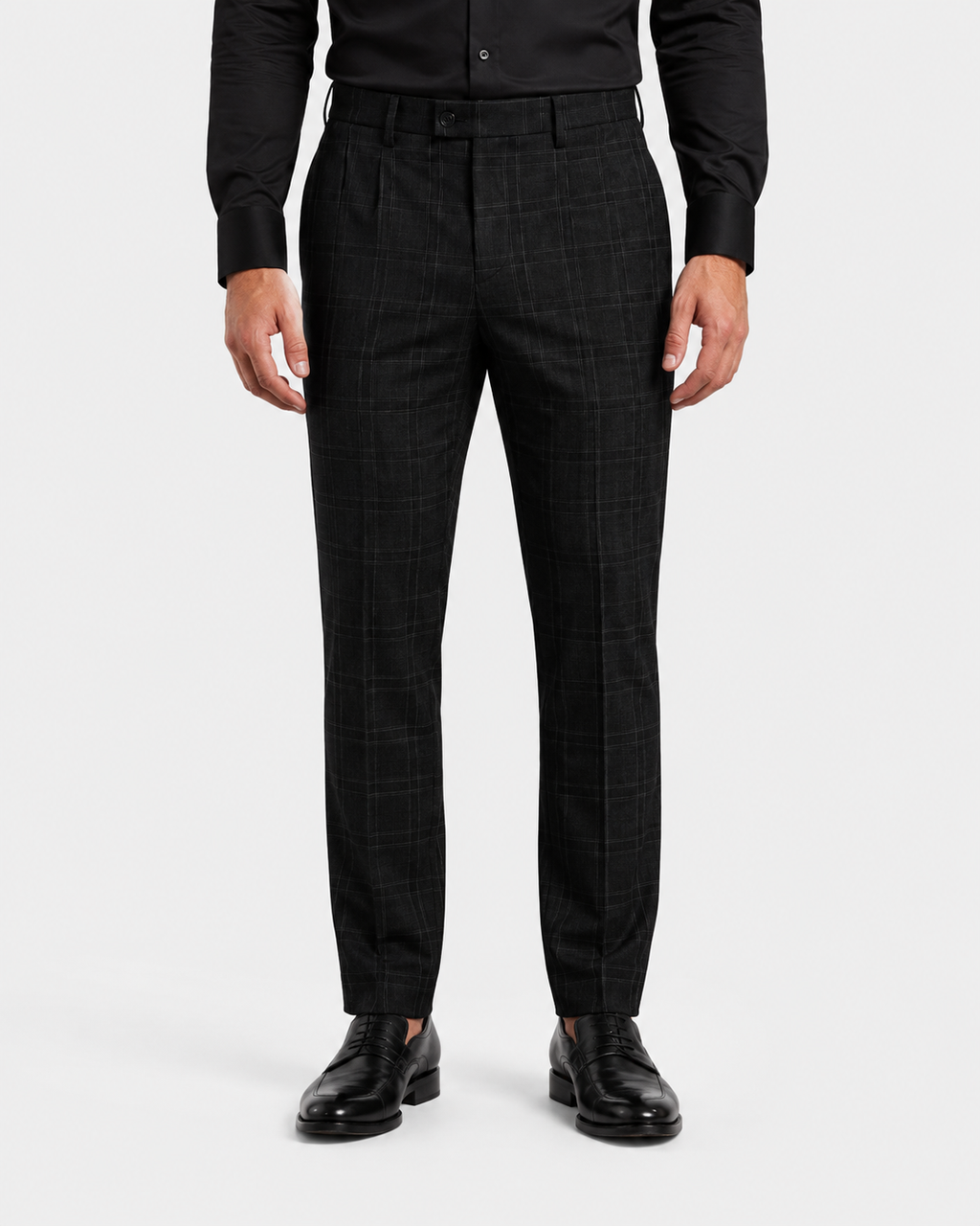 Oliver Smart Casual Checked Slim Fit Trousers