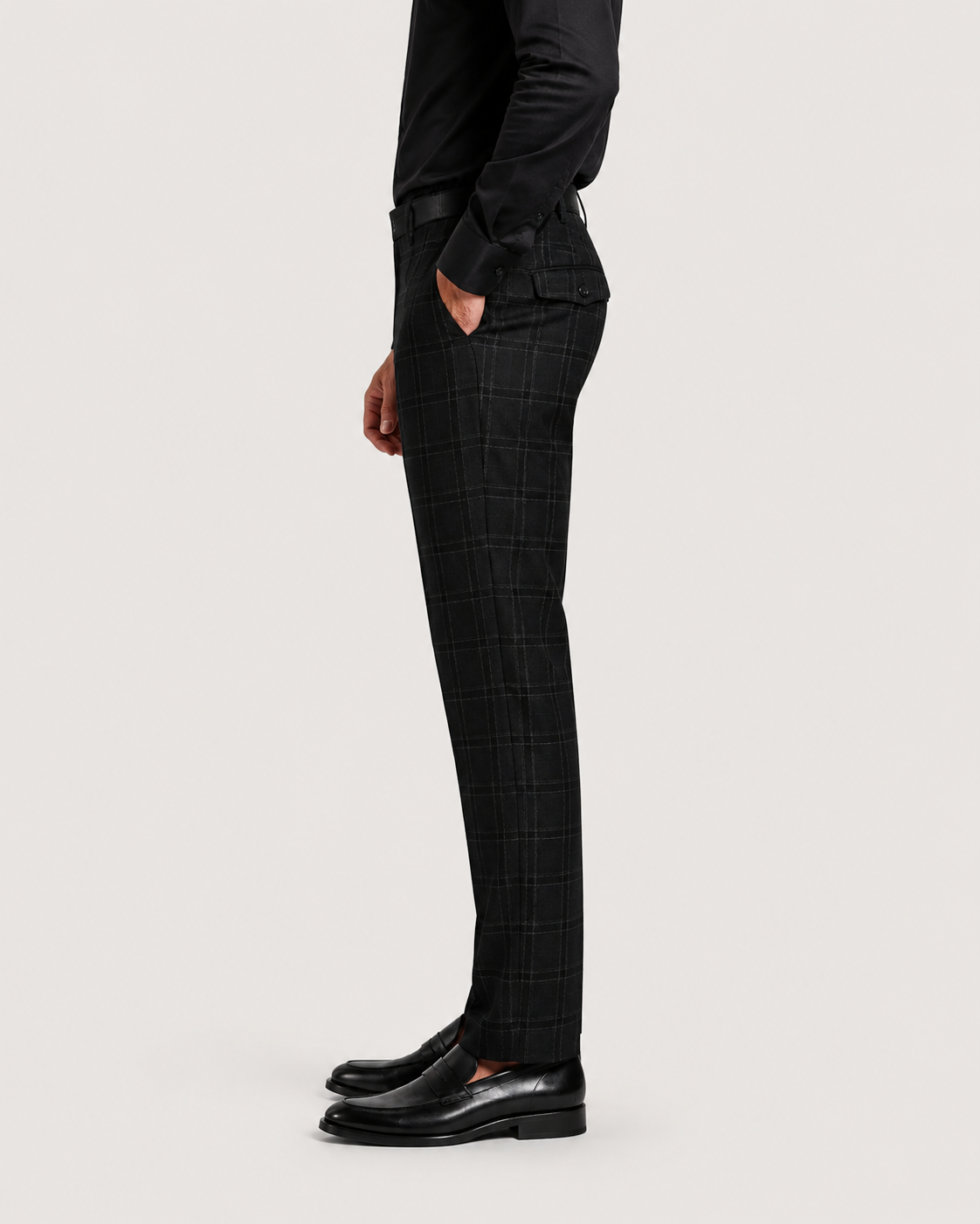 Oliver Smart Casual Checked Slim Fit Trousers