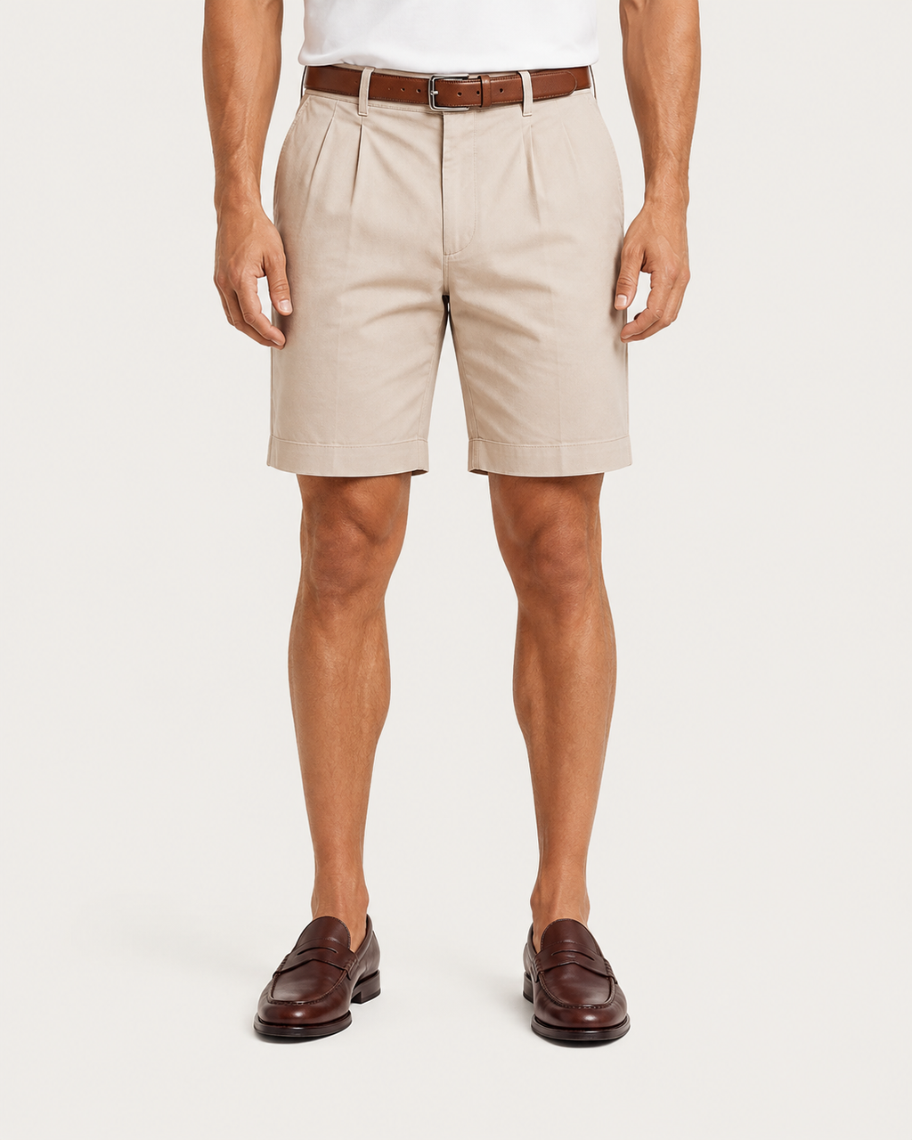 Sebastian Men's Tailored Pleated Summer Linen Shorts