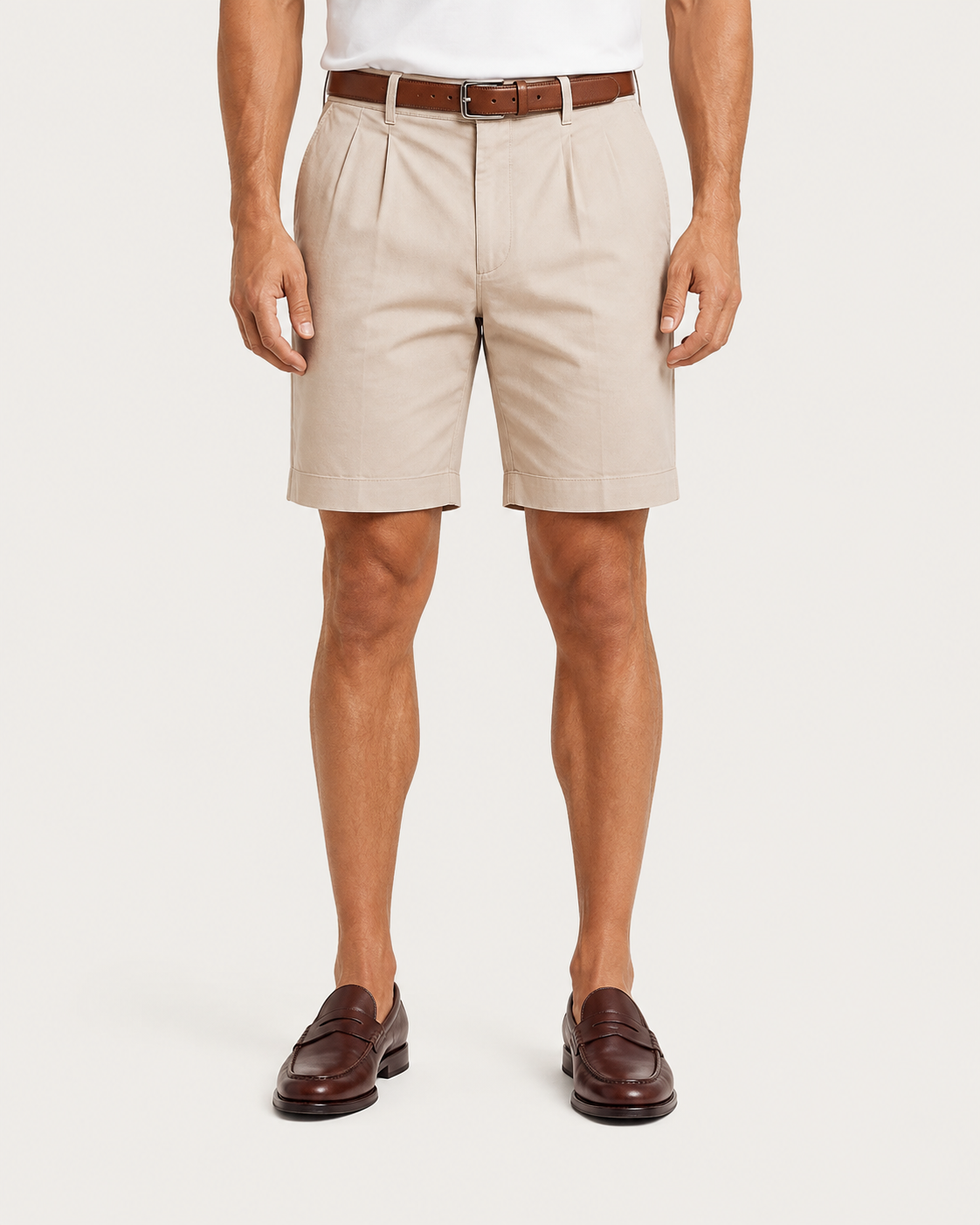 Sebastian Men's Tailored Pleated Summer Linen Shorts