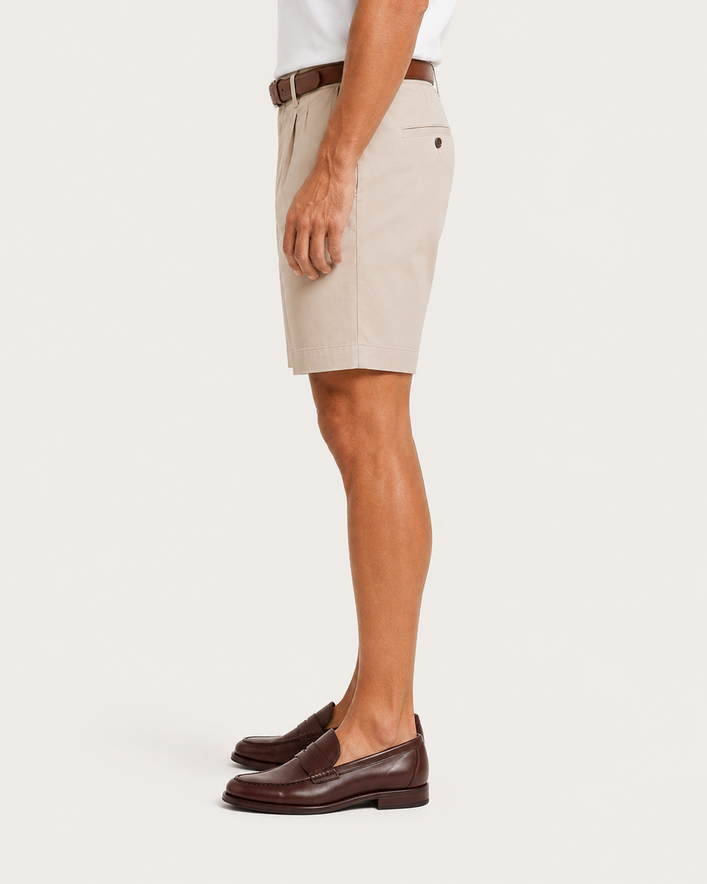 Sebastian Men's Tailored Pleated Summer Linen Shorts