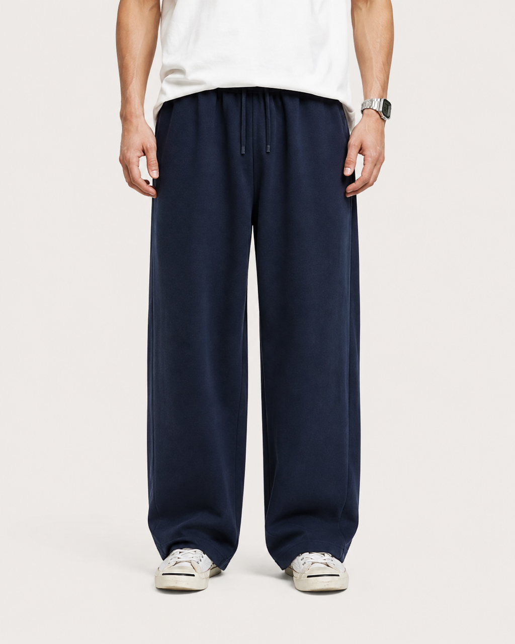 Ethan Men's Loose Fit Cotton Linen Drawstring Trousers