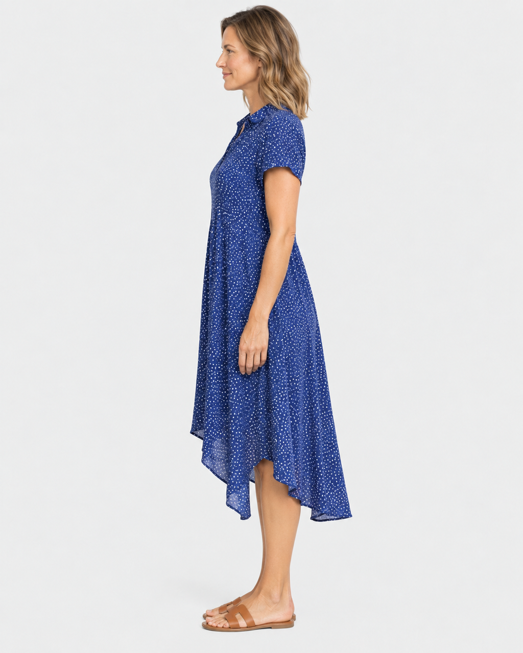 Penelope Printed V-Neck A-Line Summer Dress