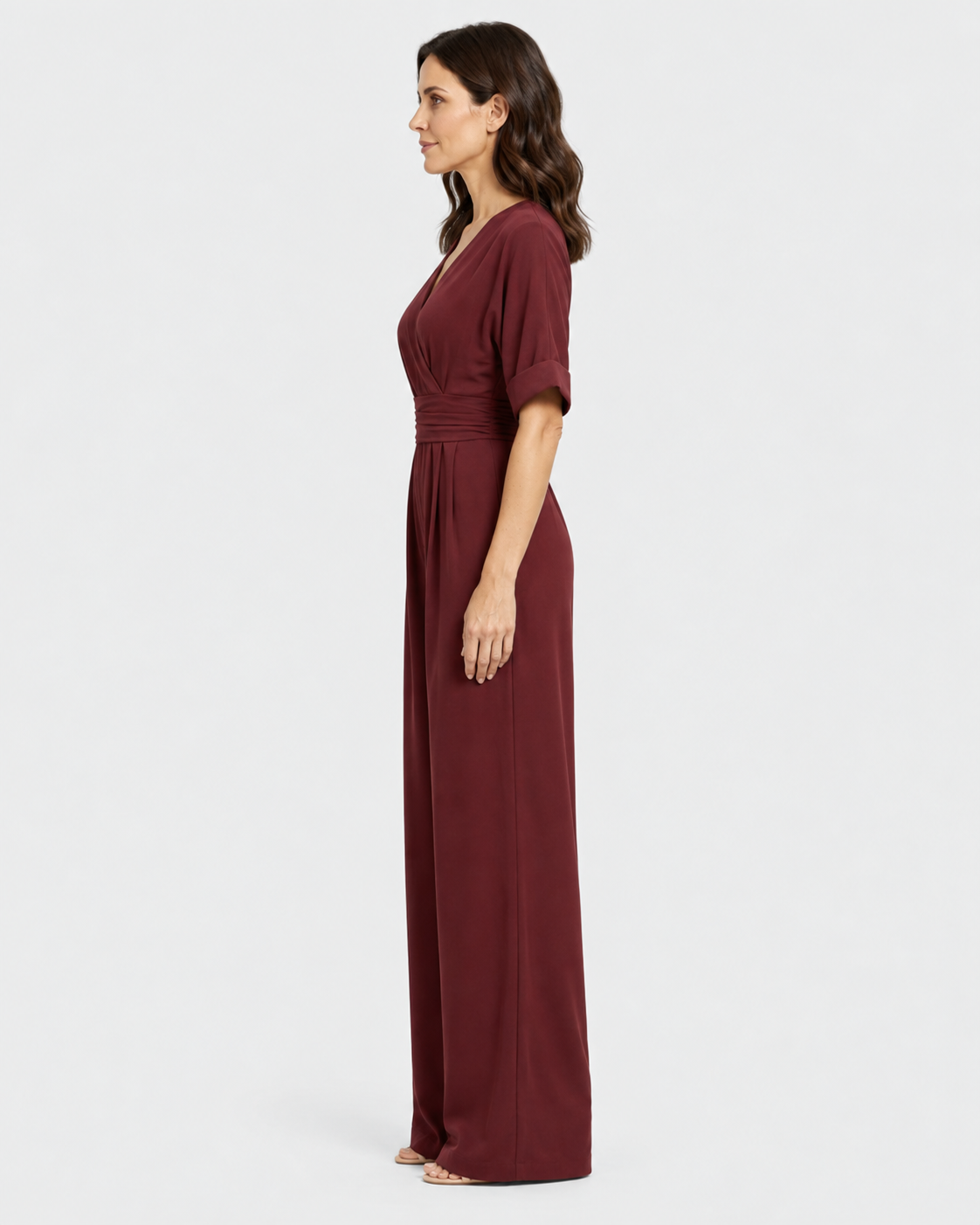 Vivienne V-Neck Wide Leg Jumpsuit