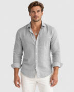 Julian Lightweight Long Sleeve Linen Look Shirt