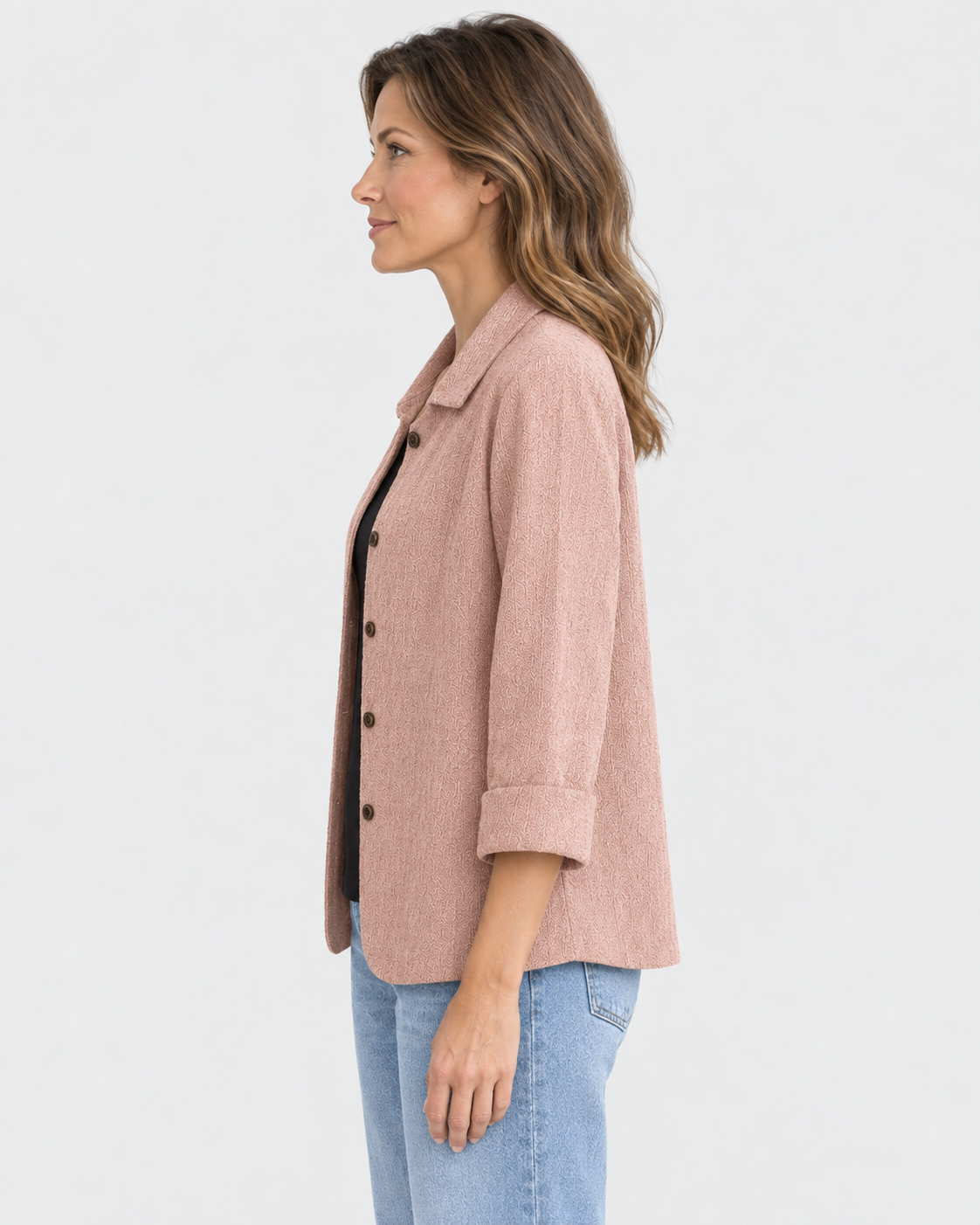 Clara Lightweight Long Sleeve Button Top