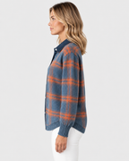 Evelina Plaid Button Front Knit Cardigan