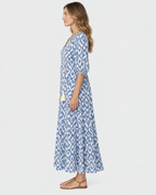 Isla Printed Boho V-Neck Maxi Dress