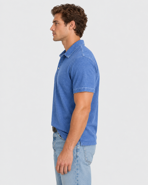 Arthur Textured Cotton Short Sleeve Polo Shirt