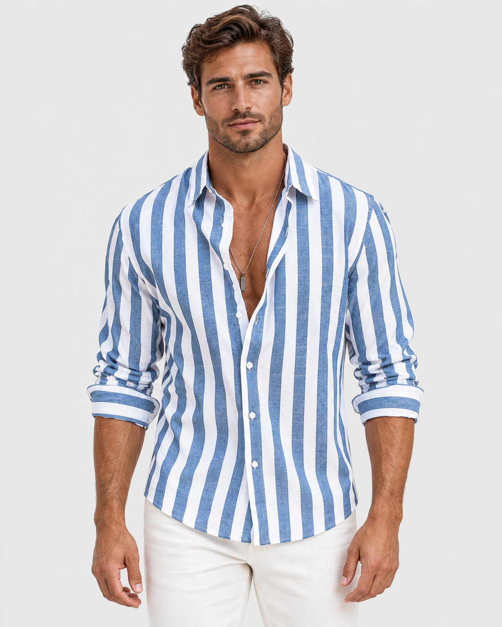 Henry Striped Relaxed Short Sleeve Shirt