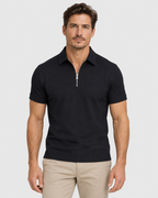 Noah Quarter-Zip Collar Short Sleeve Polo Shirt
