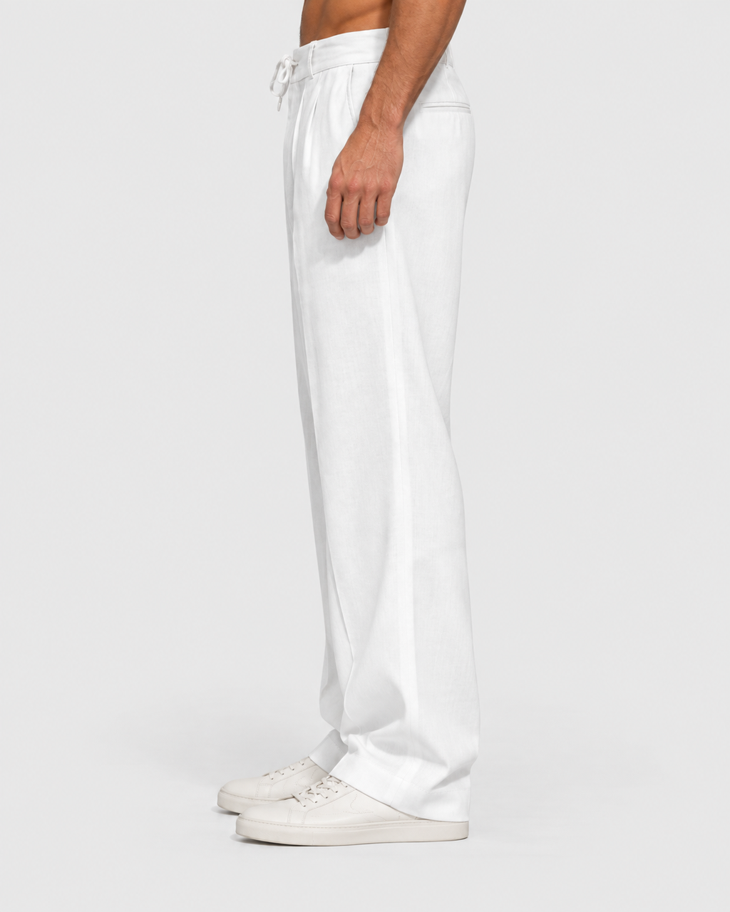 Ethan Classic Wide-Leg Drawstring Trousers
