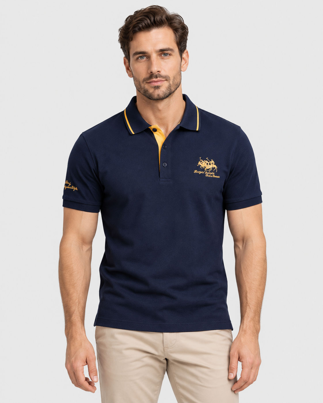Liam Contrast Trim Everyday Short Sleeve Polo Shirt