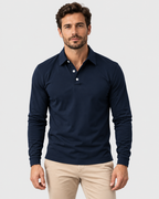 Xavier Smart Casual Long Sleeve Polo Shirt