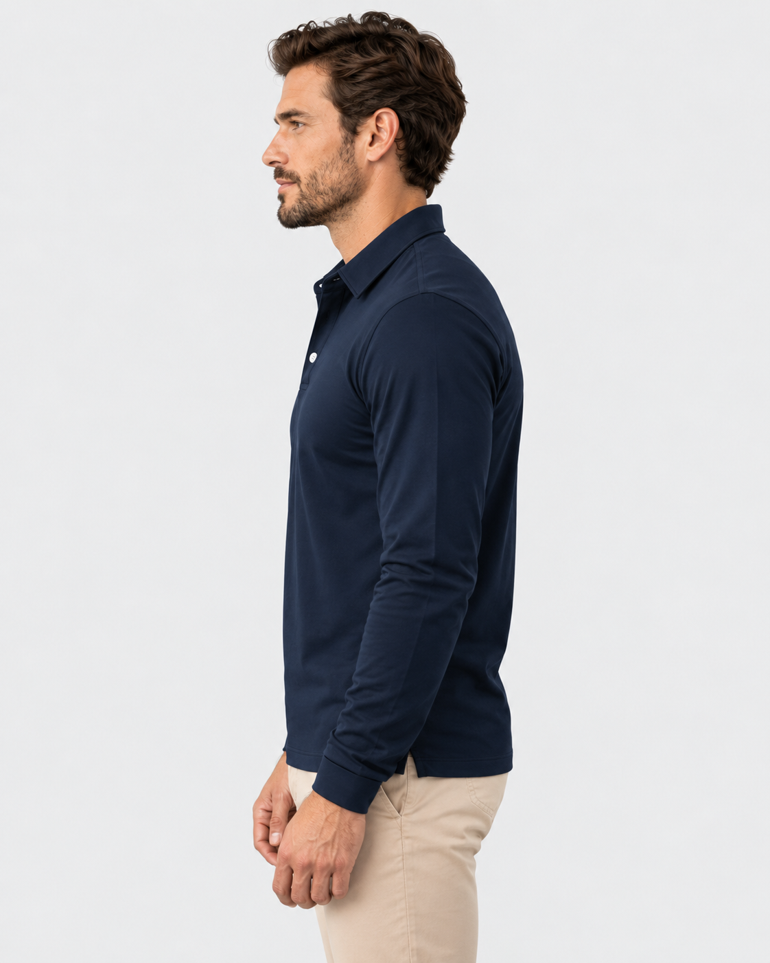 Xavier Smart Casual Long Sleeve Polo Shirt