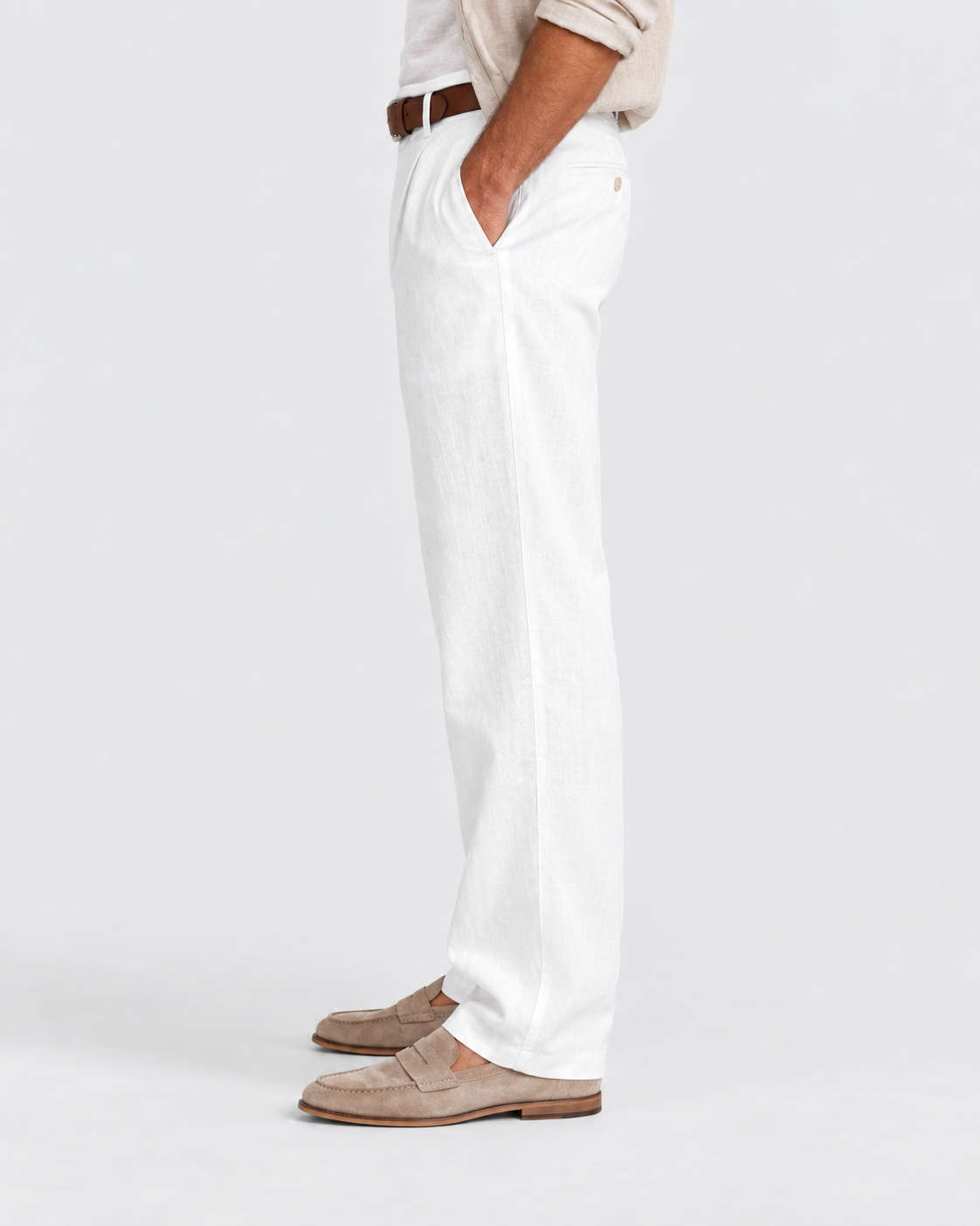 Julian Relaxed Summer Linen-Look Trousers