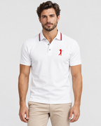 Leo Casual Golf Print Short Sleeve Polo Shirt
