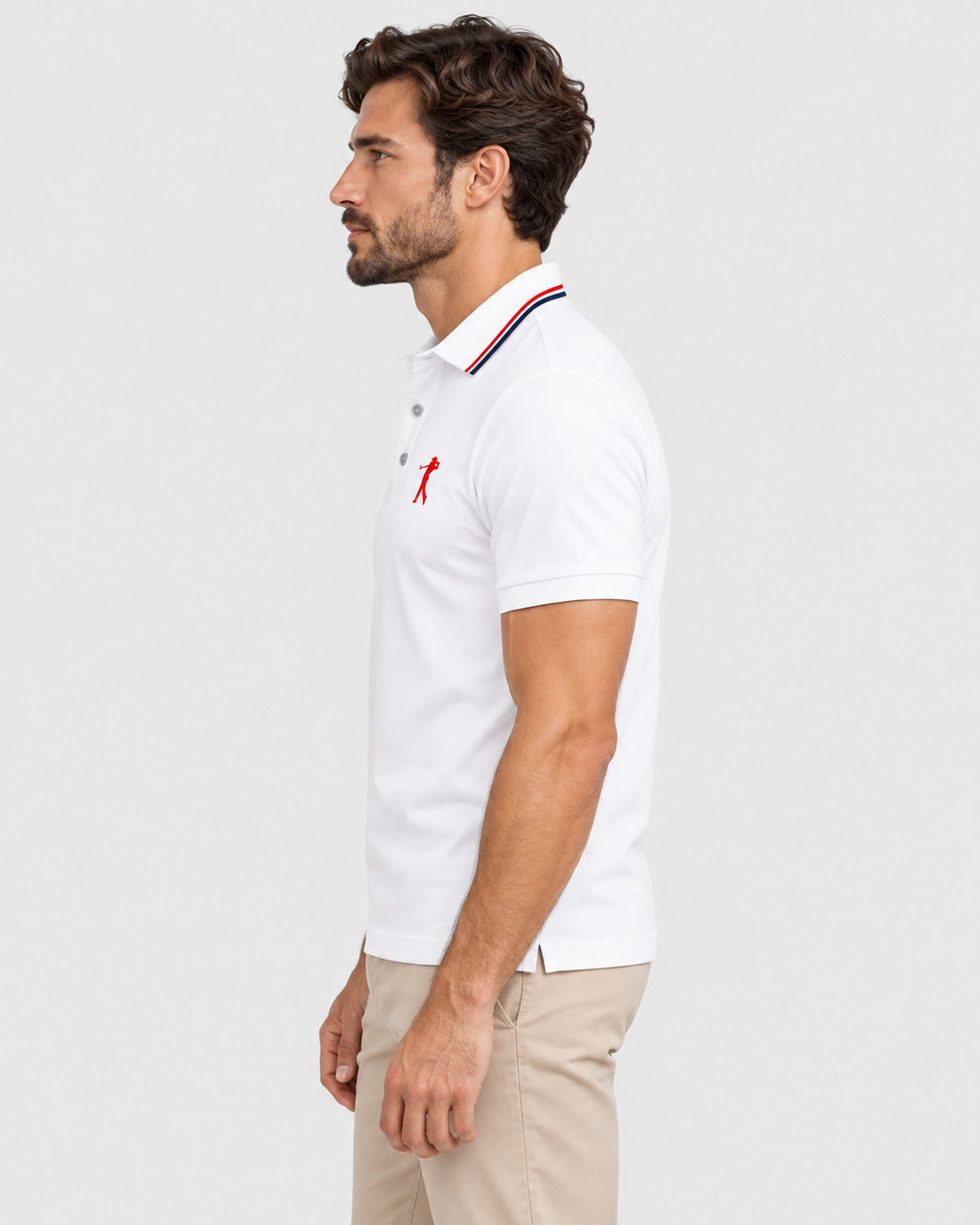 Leo Casual Golf Print Short Sleeve Polo Shirt