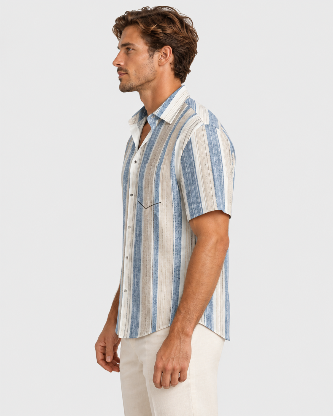 Ethan Relaxed Striped Short Sleeve Shirt