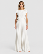 Freya Elegant Pleated Wide-Leg Jumpsuit