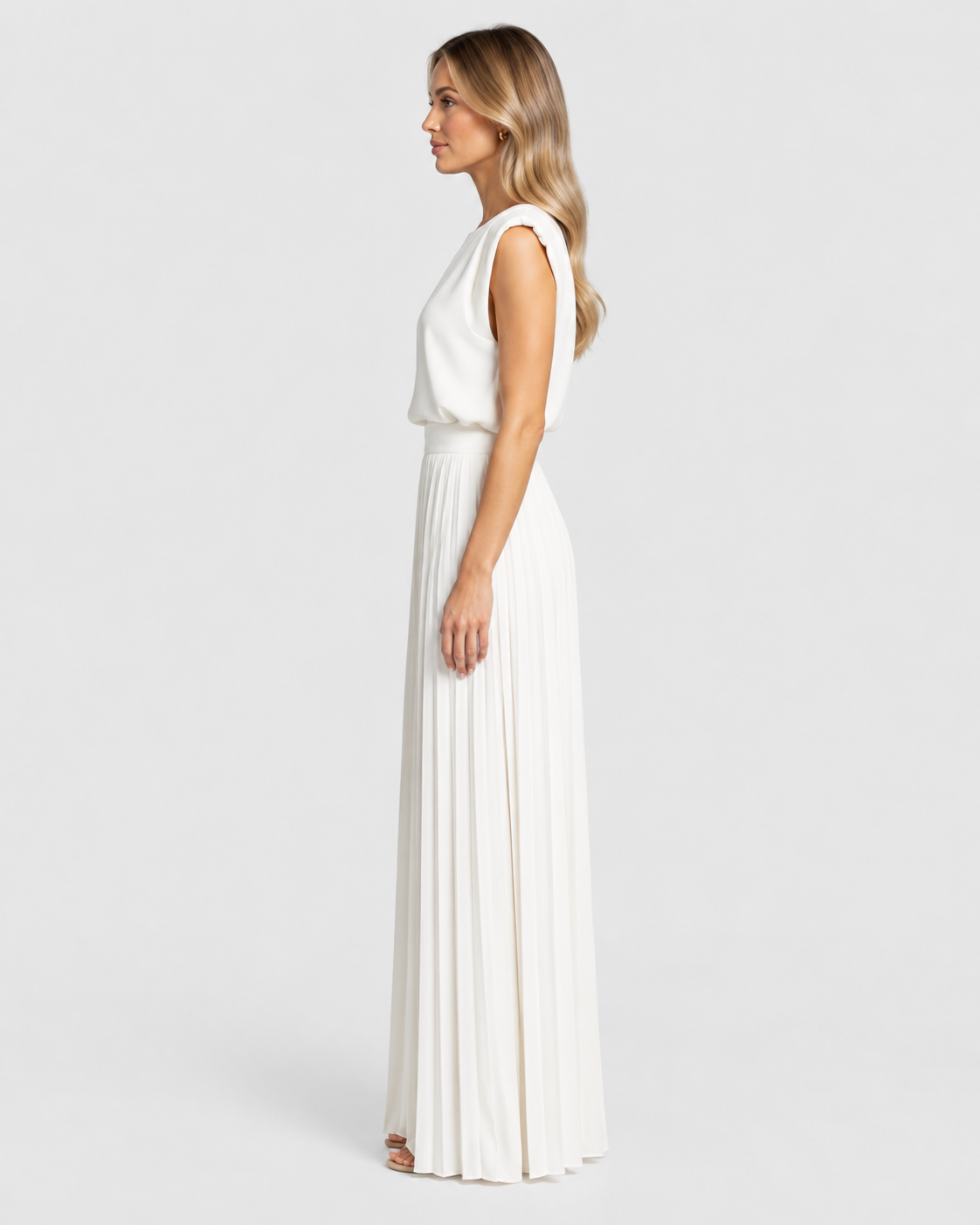 Freya Elegant Pleated Wide-Leg Jumpsuit