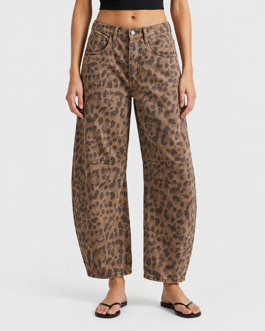 Zara Elegant Curved High Waist Barrel Jeans