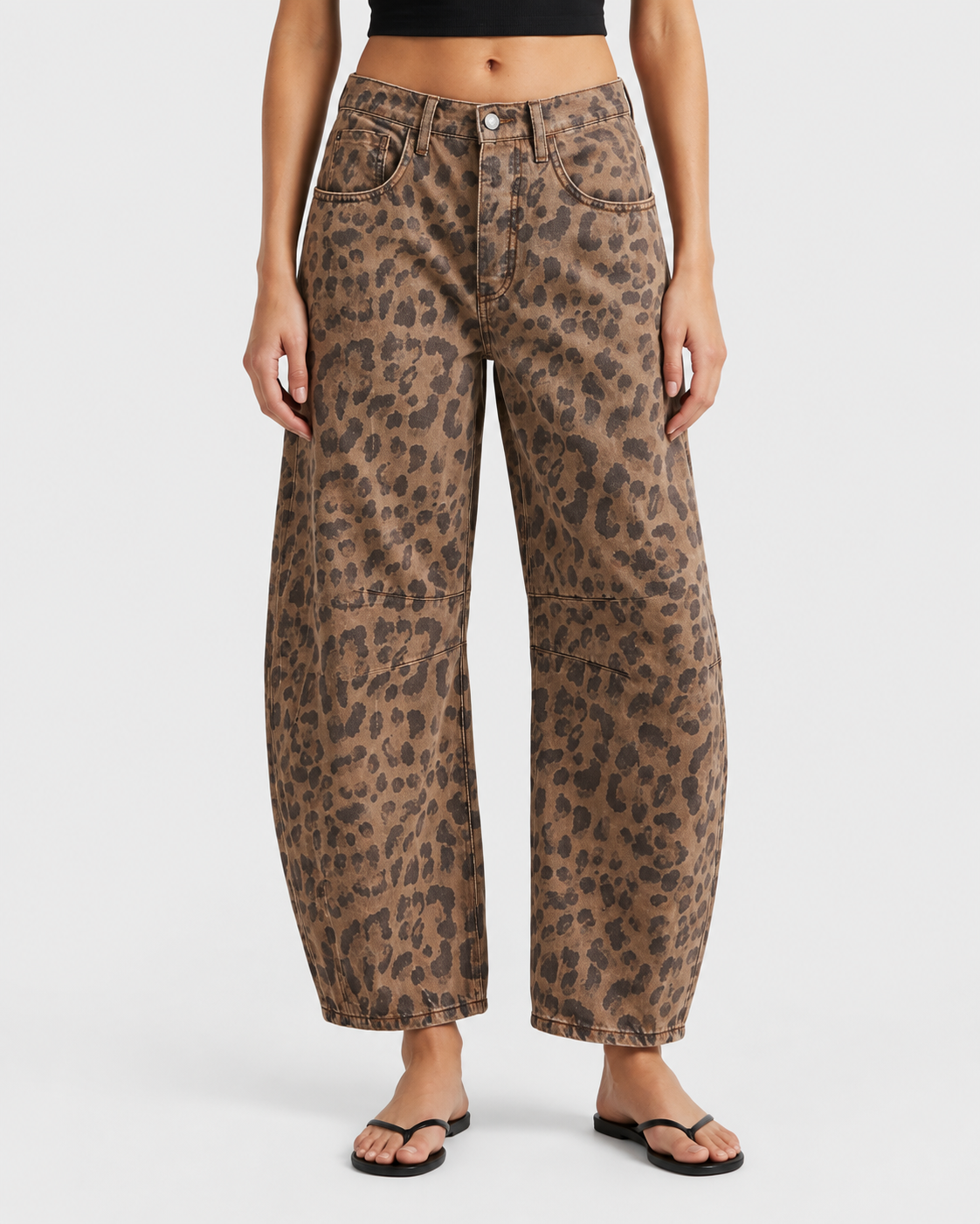 Zara Elegant Curved High Waist Barrel Jeans
