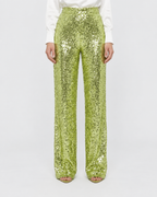 Stella Sequin Straight-Leg Party Trousers