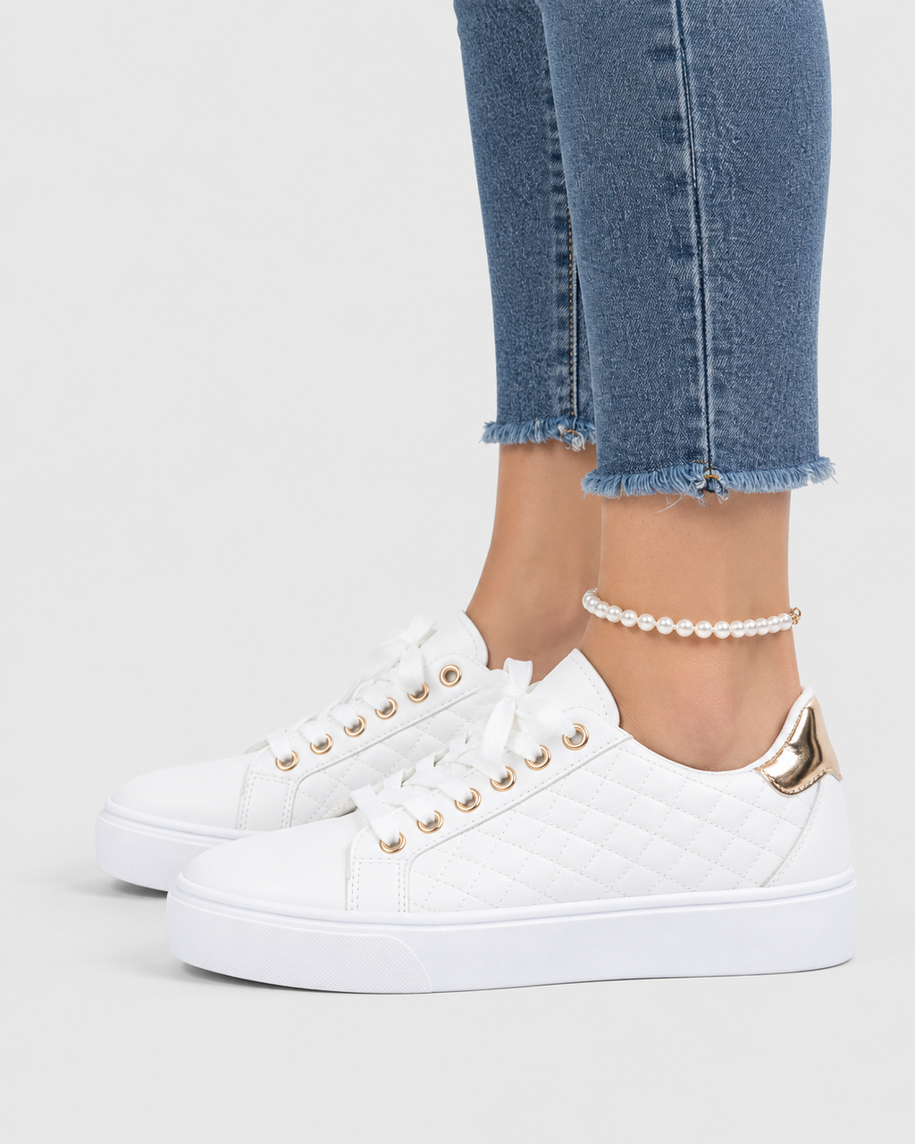 Harper Quilted Casual Low-Top Sneakers