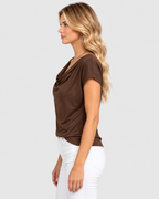 Sienna Elegant Cowl Neck Draped Blouse