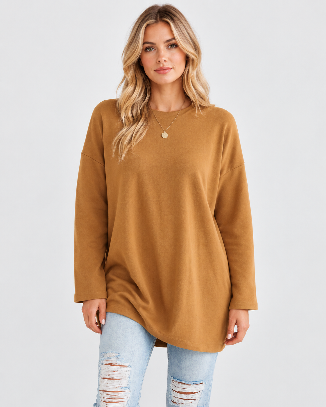 Maya Relaxed Long Sleeve Tunic Top