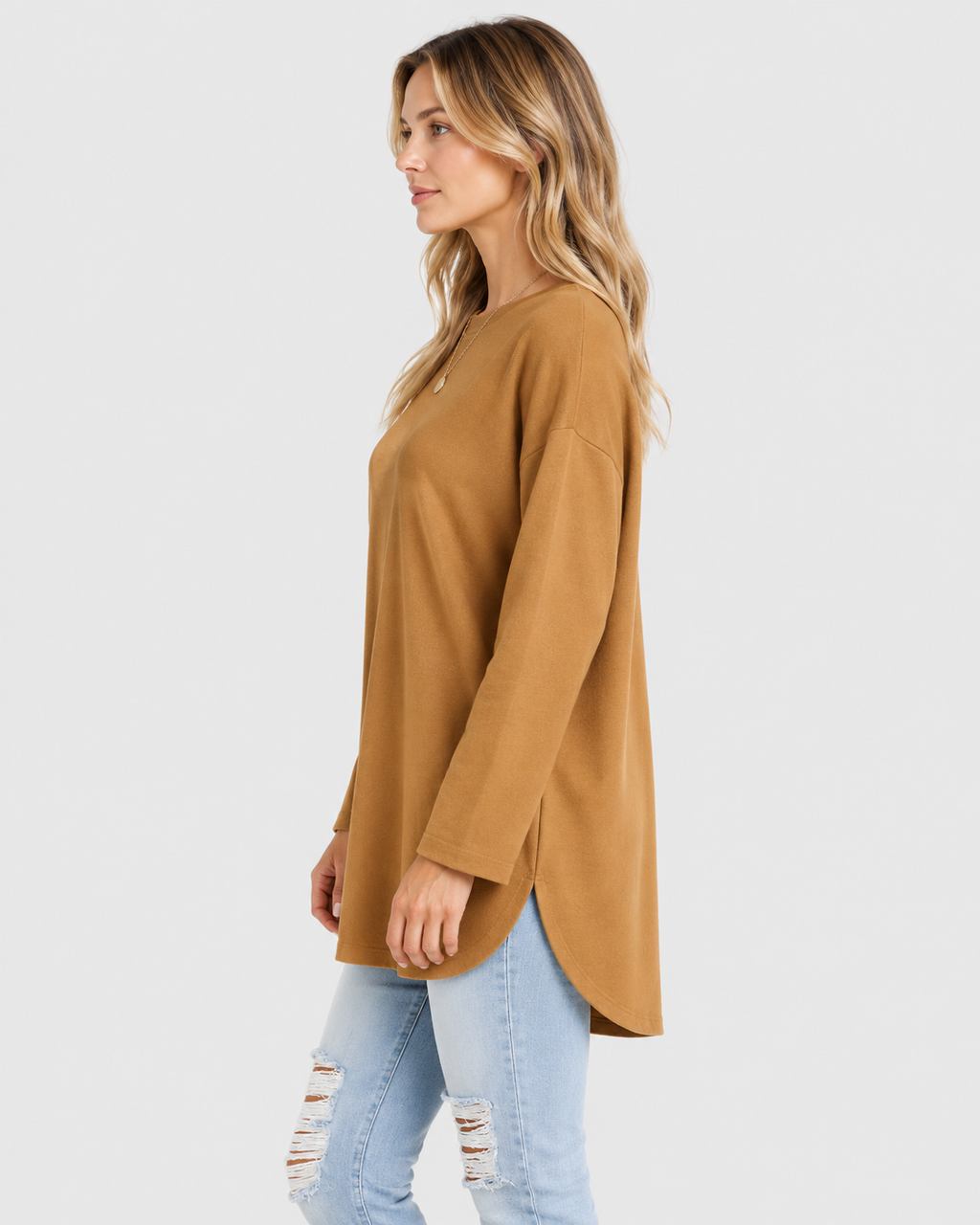 Maya Relaxed Long Sleeve Tunic Top