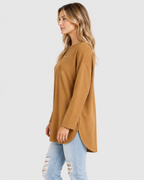Maya Relaxed Long Sleeve Tunic Top