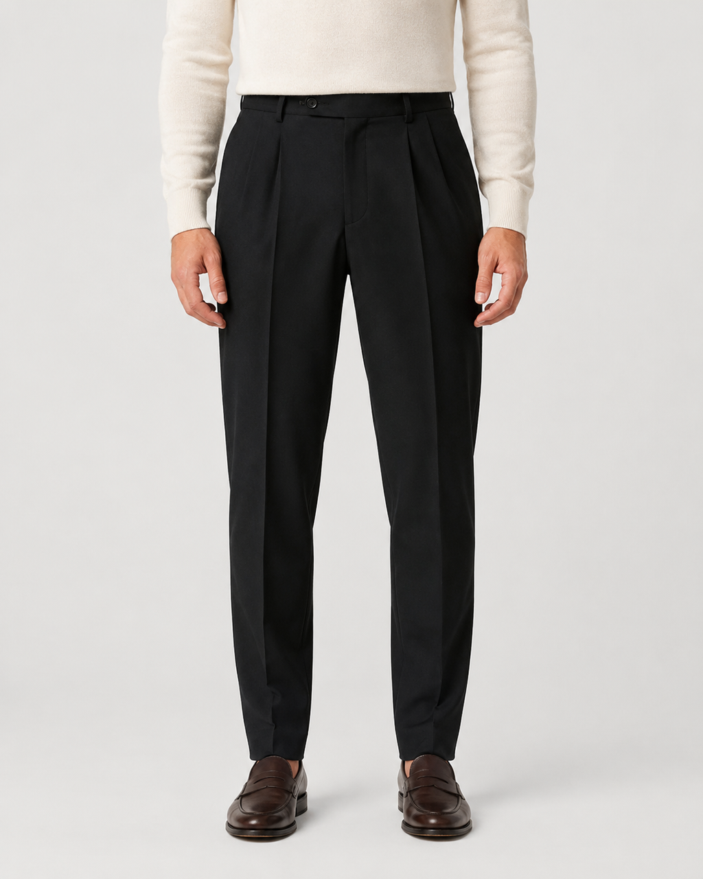Julian Lightweight Pleated Linen Summer Trousers